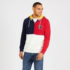 Nautica COLORBLOCK‎ QUARTER-ZIP PULLOVER HOODIE men’s L